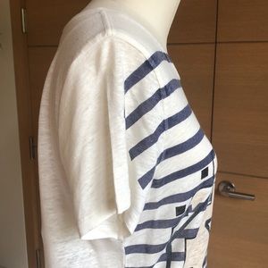 J.Crew Brushed Linen Geometric T-Shirt 😊